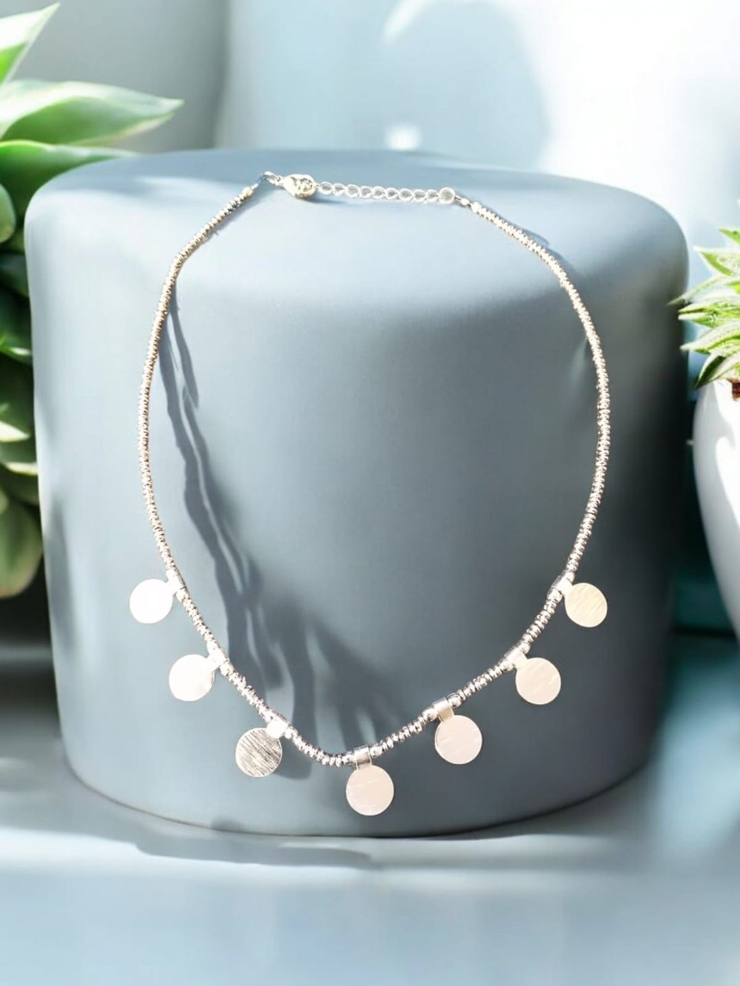 Bohotusk Silver Metal Beads Necklace