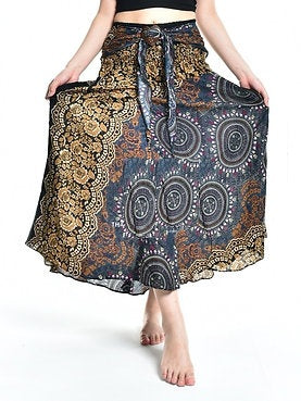 Bohotusk Grey Sunbeam Long Skirt With Coconut Buckle (& Strapless Dress) S/M Only