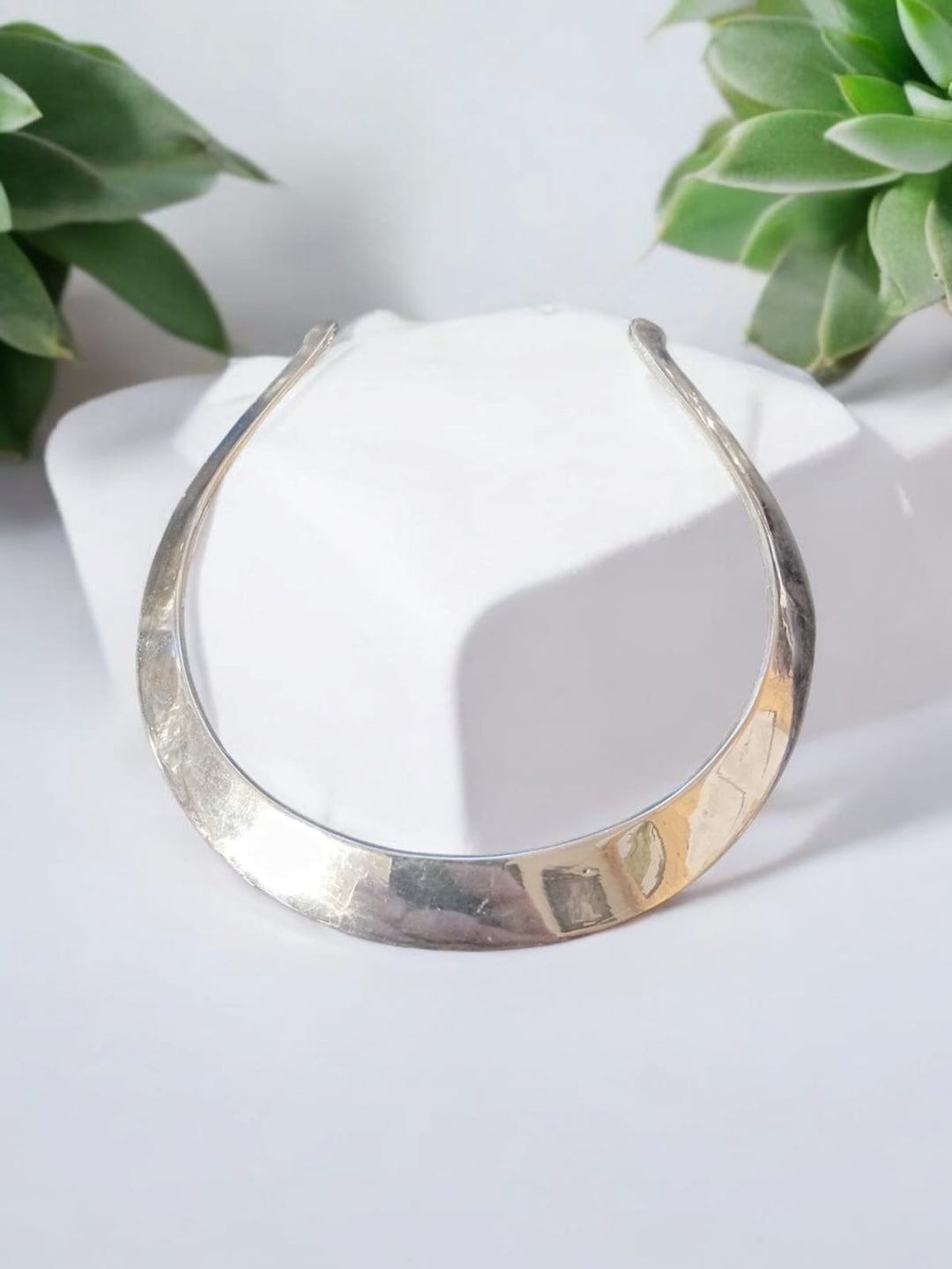 Bohotusk Silver Solid Choker Necklace
