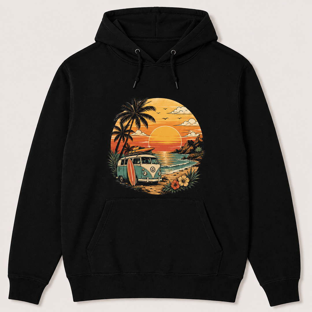 Bohotusk Sunset Camper Van Cotton 6 Colours Hoodie S - 2XL (UK 8 - 20)