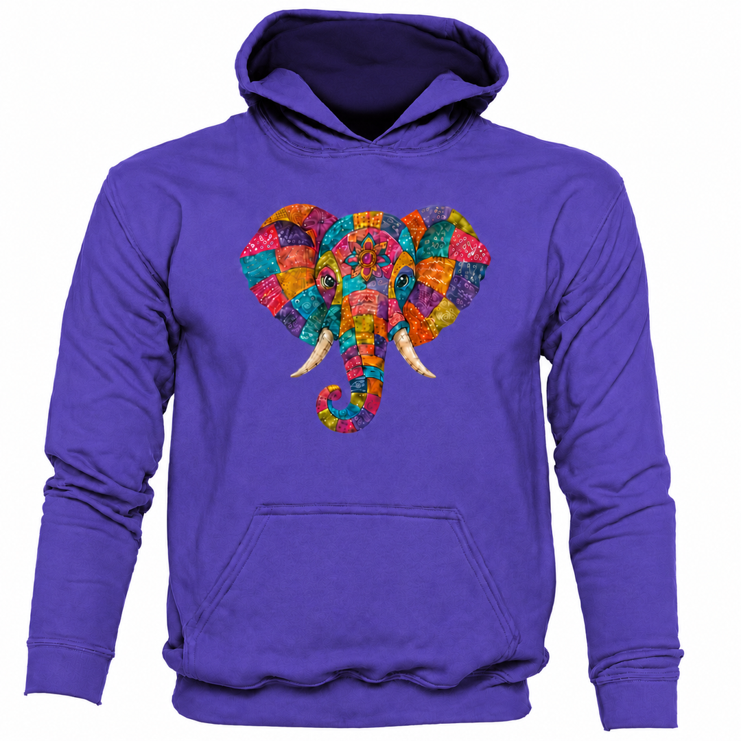 Bohotusk Patchwork Elephant Kids Hoodie 6 Colours