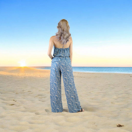 Bohotusk Blue Paisley Jumpsuit Medium (UK 12 - 14)