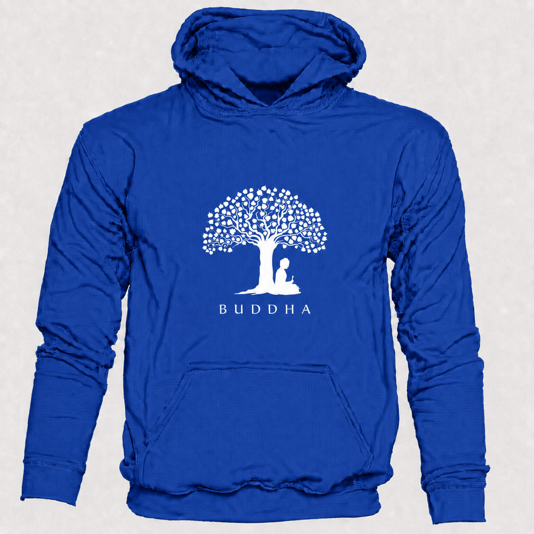 Bohotusk Buddha Under a Tree Cotton Hoodie 6 Colours S - 2XL (UK 8 - 20)