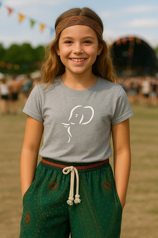 Bohotusk Elephant Head Kids Cotton T-Shirt 3 to 13 Years (7 Colours)