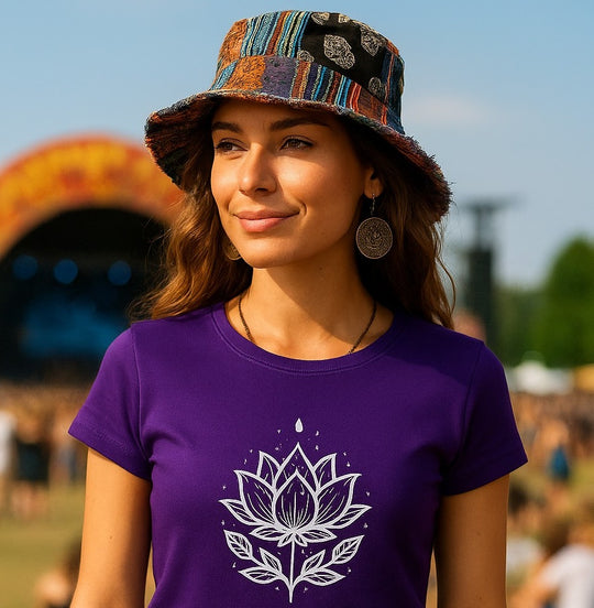 Bohotusk Hemp Patchwork Bucket Hat