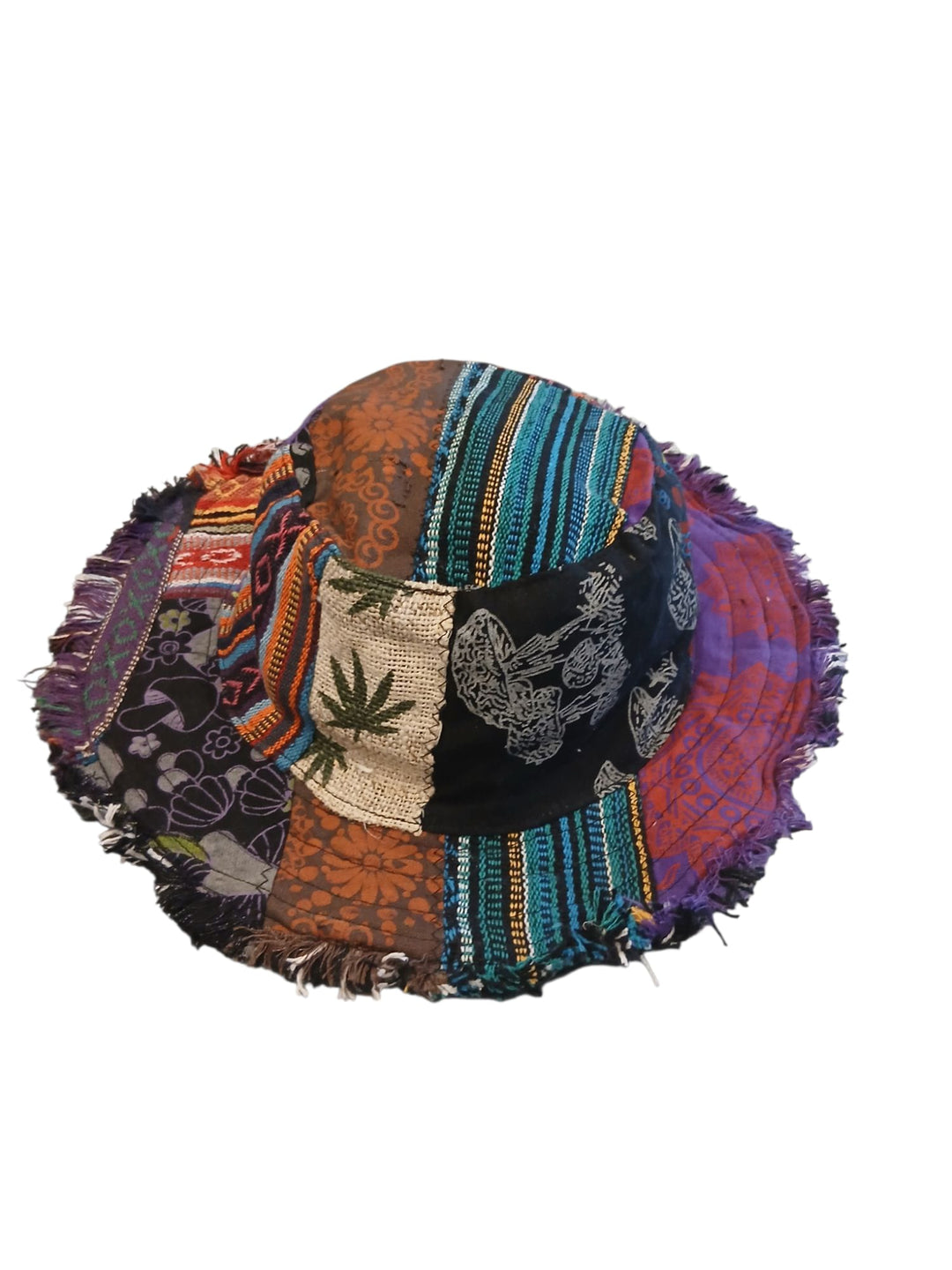 Bohotusk Hemp Patchwork Bucket Hat