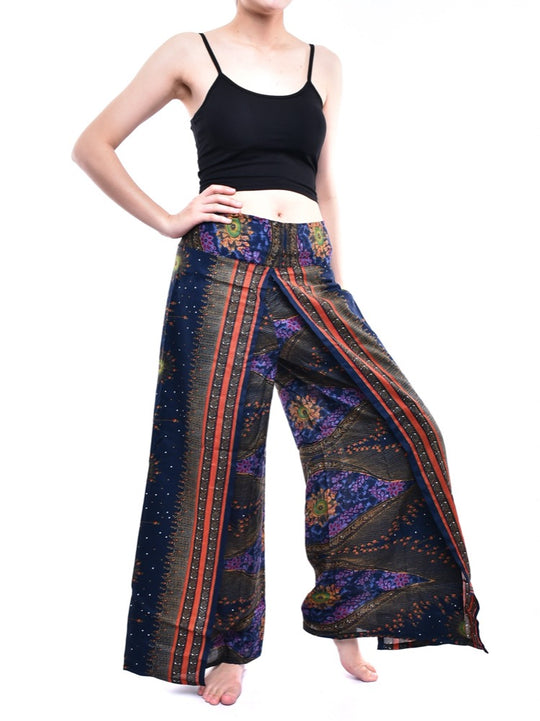 Bohotusk Blue Moonshine Womens Palazzo Trousers S/M (UK 8 - 12)
