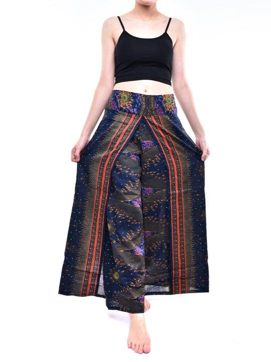 Bohotusk Blue Moonshine Womens Palazzo Trousers S/M (UK 8 - 12)