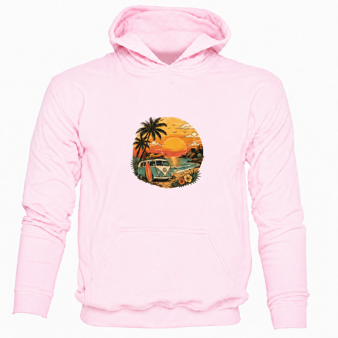 Bohotusk Sunset Camper Van Cotton 6 Colours Hoodie S - 2XL (UK 8 - 20)
