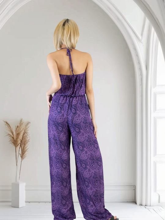 Bohotusk Purple Paisley Jumpsuit Medium (UK 12 - 14)