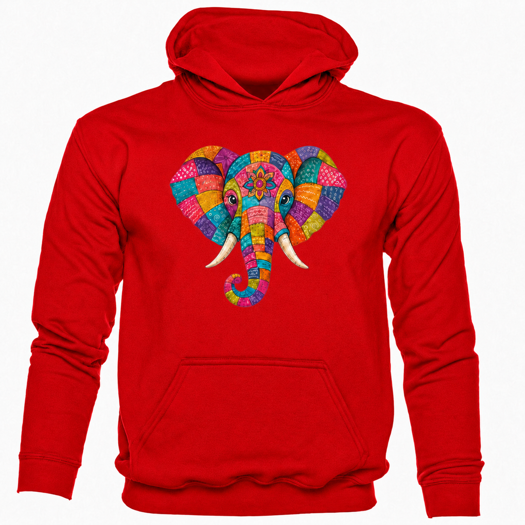 Bohotusk Patchwork Elephant Kids Hoodie 6 Colours