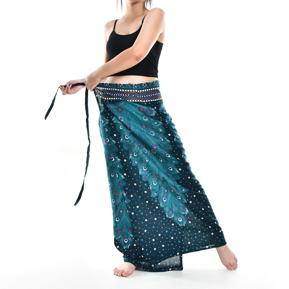 Bohotusk Teal Green Peacock Sarong Super Soft 150cm x 110 cms