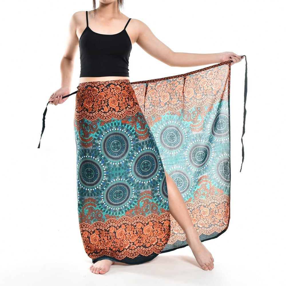 Bohotusk Teal Green Sun Glow Print Sarong Super Soft 150cm x 110cm