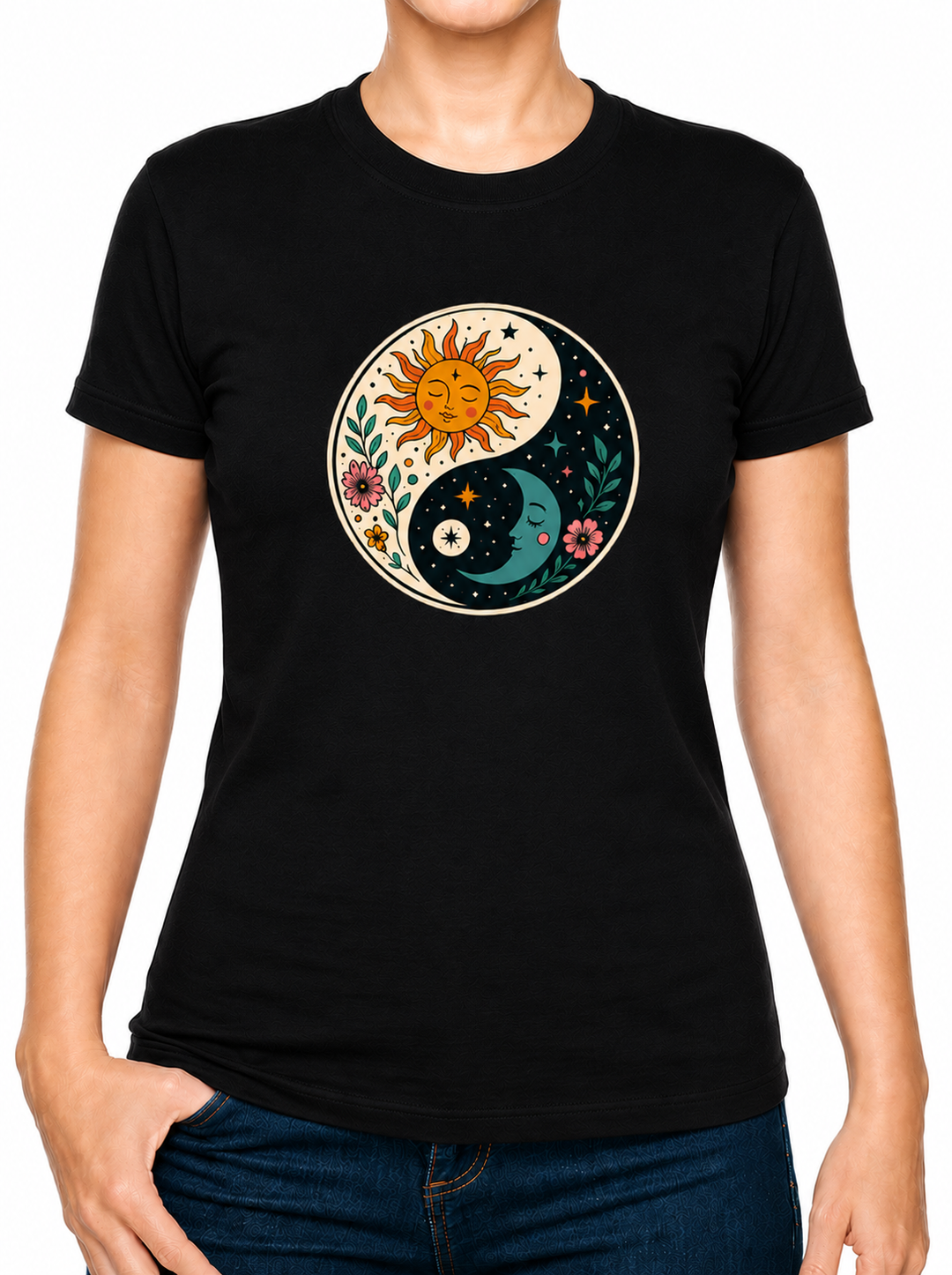 Bohotusk Ying Yang Cotton Kids T-Shirt 3 to 13 Years (7 Colours)