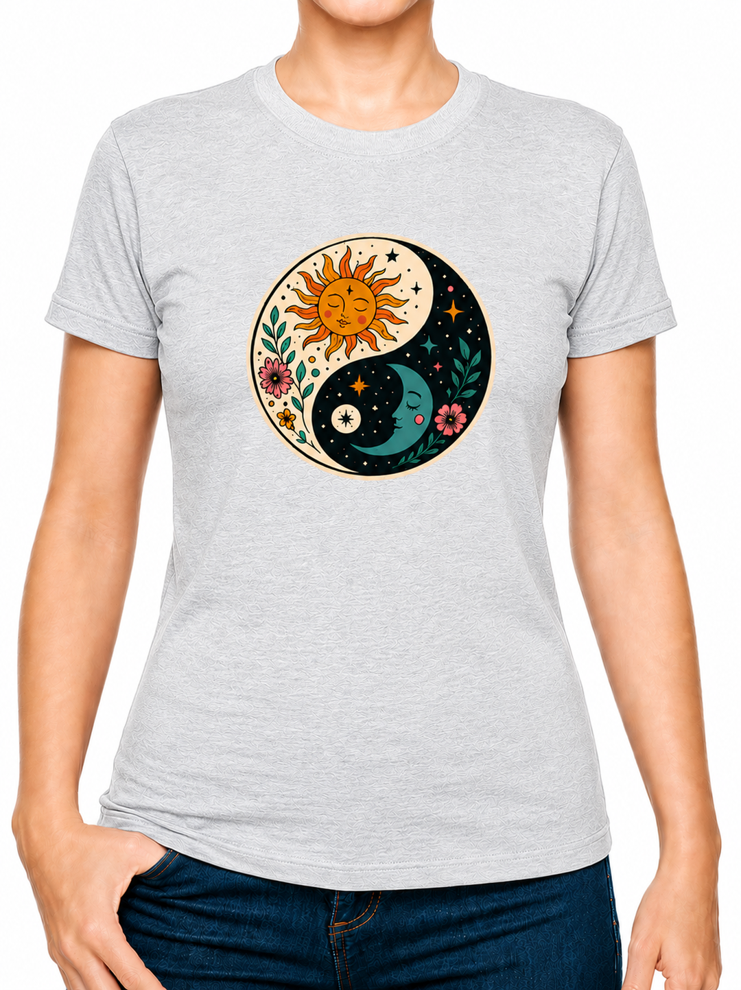 Bohotusk Ying Yang Cotton Kids T-Shirt 3 to 13 Years (7 Colours)