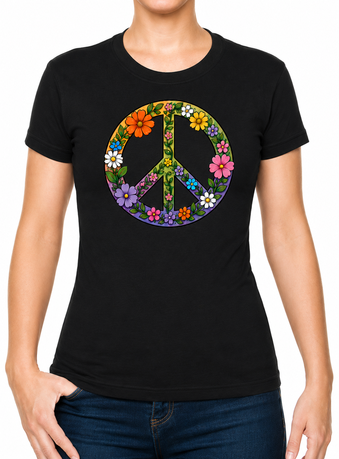Boho CND Flower Power Cotton Mens T-Shirt S - 3XL