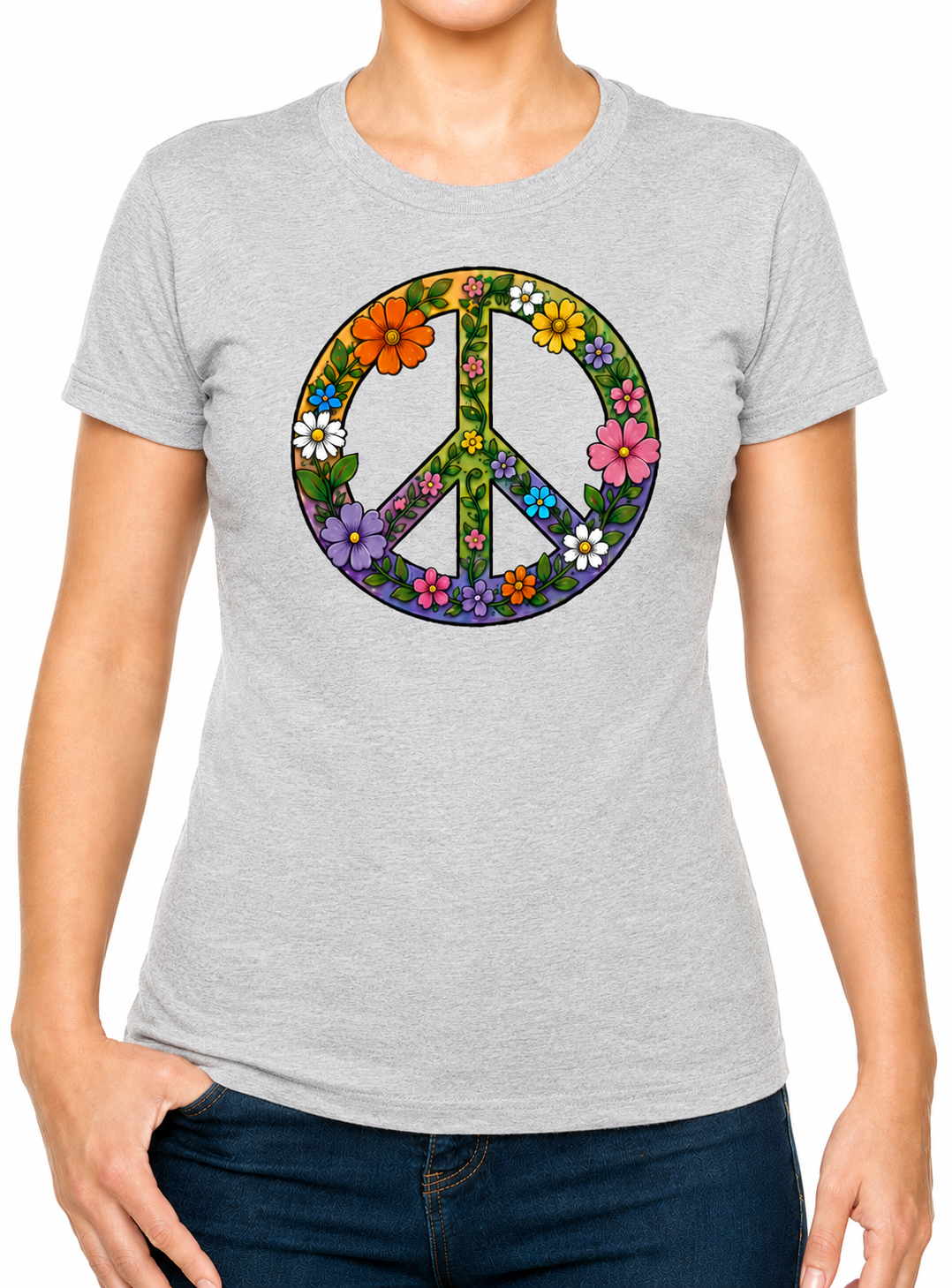 Boho CND Flower Power Cotton Mens T-Shirt S - 3XL