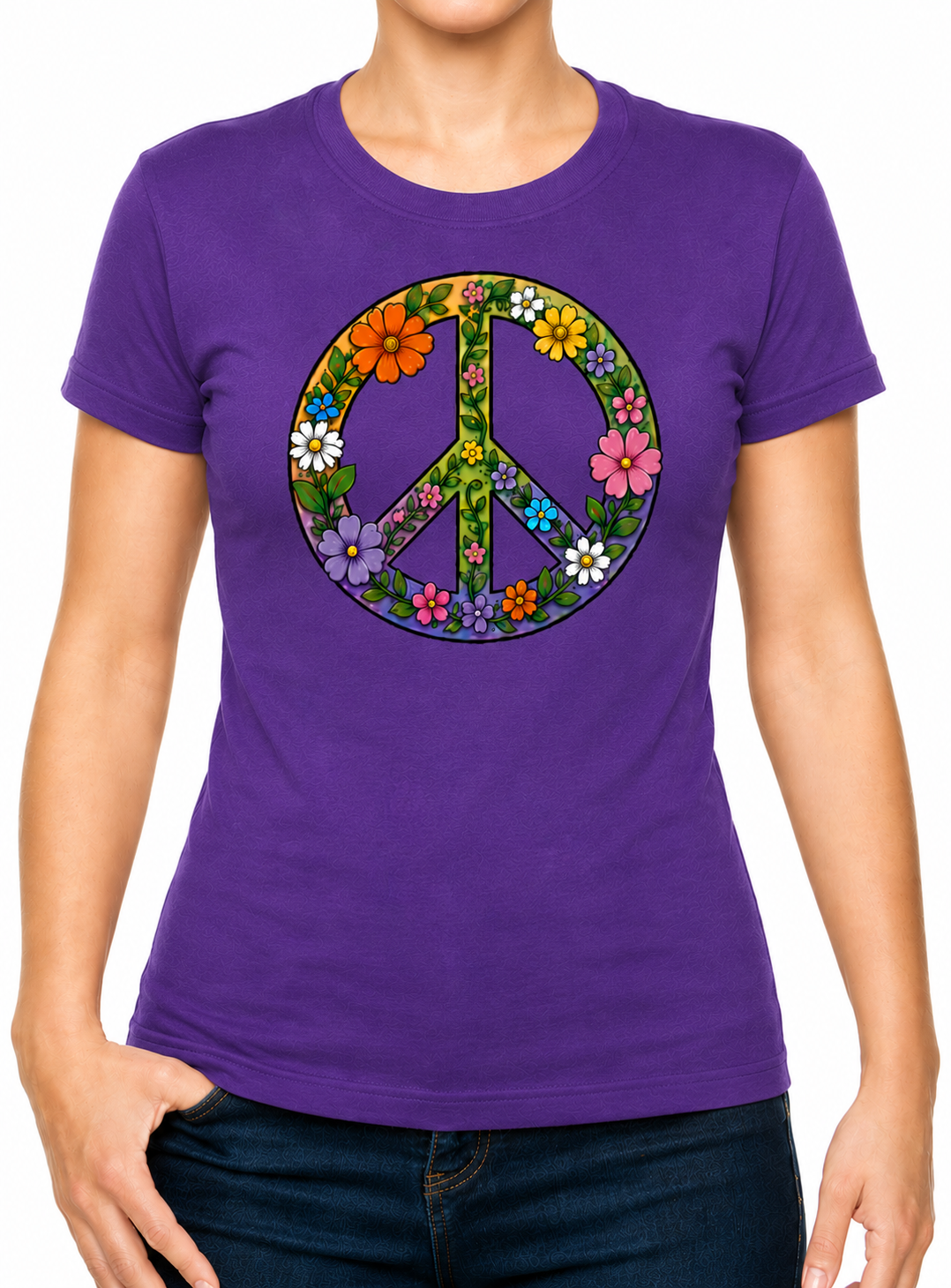 Boho CND Flower Power Cotton Mens T-Shirt S - 3XL