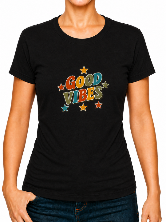 Bohotusk Good Vibes Cotton Mens T-Shirt S - 3XL