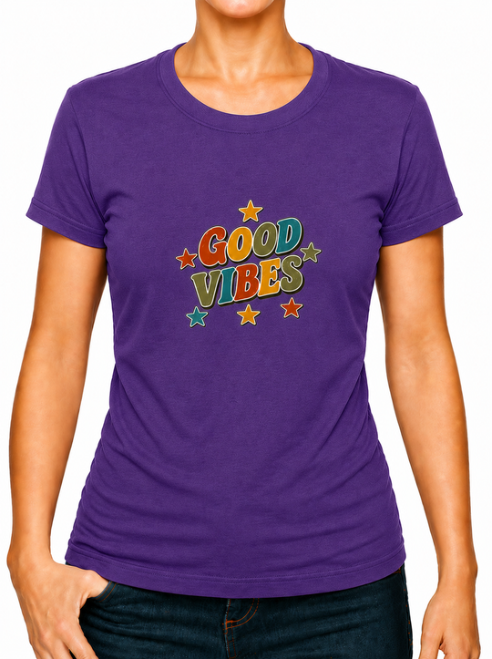 Bohotusk Good Vibes Cotton Mens T-Shirt S - 3XL