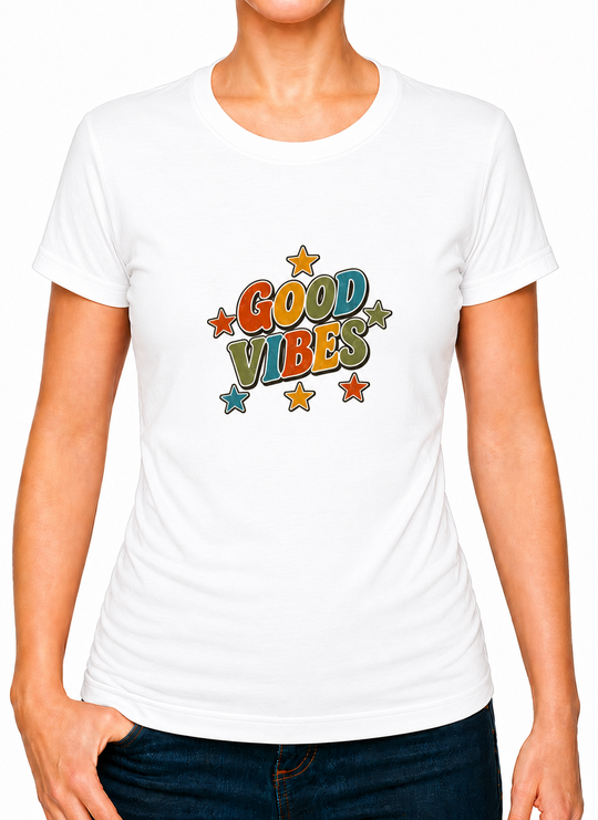 Boho Good Vibes Ladies T-Shirt XS - 2XL (UK 8 - 18) - available in 7 colours