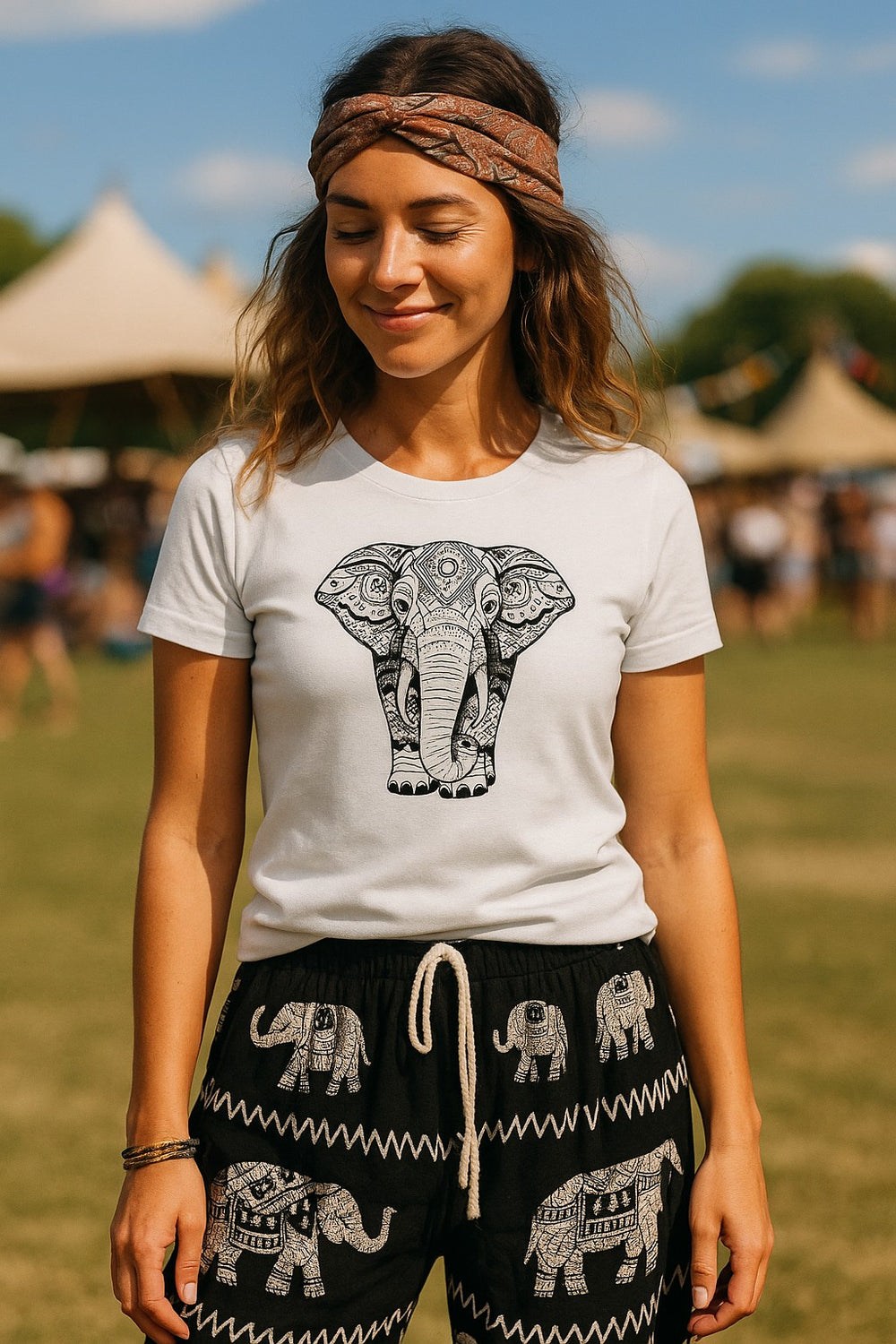 Bohotusk Kids Elephant Print Cotton T-Shirt 3 to 13 Years (7 Colours)