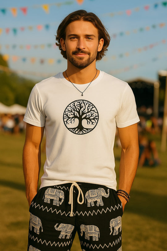 Bohotusk Tree of Life Cotton Mens T-Shirt S - 3XL