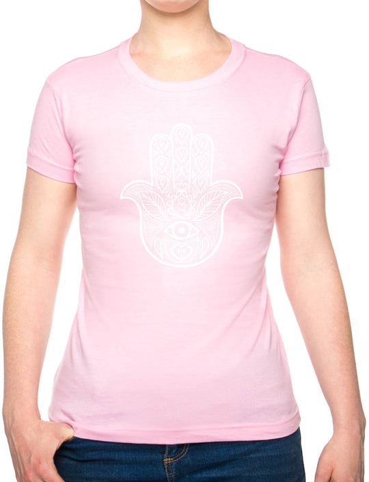 Bohotusk All Seeing Hand Cotton Ladies T-Shirt XS - 2XL (UK 8 - 18) available in 7 colours