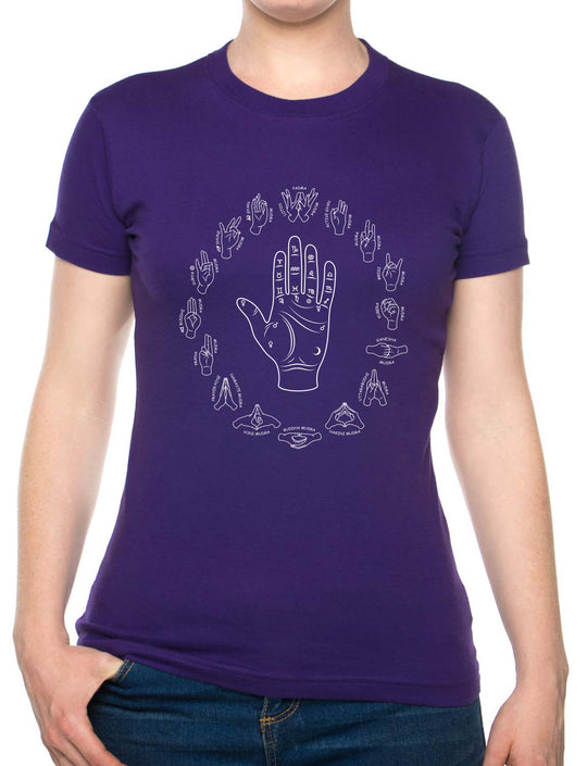 Bohotusk Mudra Energy Flows Cotton Ladies T-Shirt XS - 2XL (UK 8 - 18) Available in 7 sizes