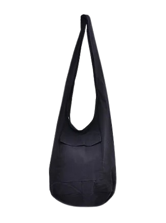 Plain black shoulder bag discount