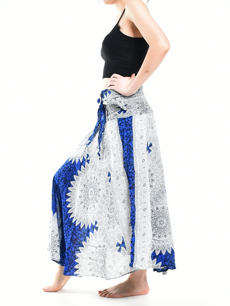 Bohotusk Blue Snowflake Long Skirt With Coconut Buckle (& Strapless Dress) S/M Only