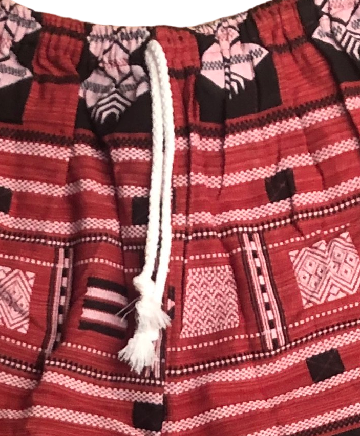 Mens Red Cotton Nightshade Shorts