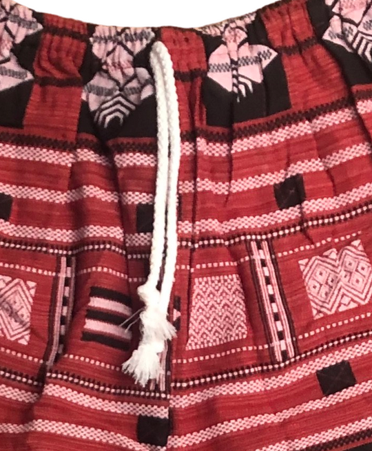 Mens Red Cotton Nightshade Shorts