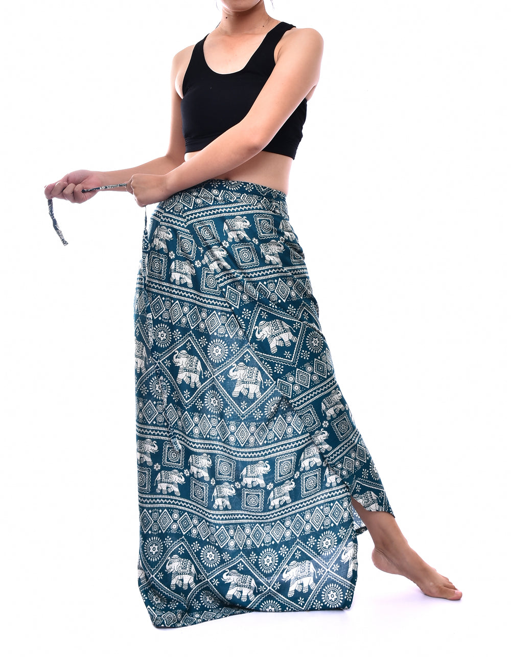 Bohotusk Green Elephant Print Sarong Super Soft 150cm x 110cm