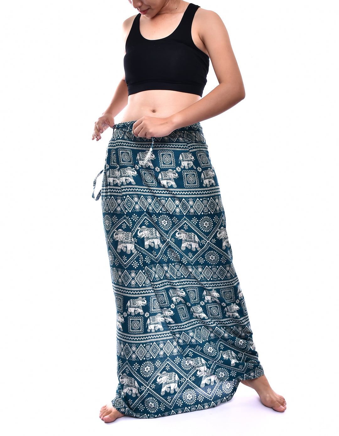 Bohotusk Green Elephant Print Sarong Super Soft 150cm x 110cm