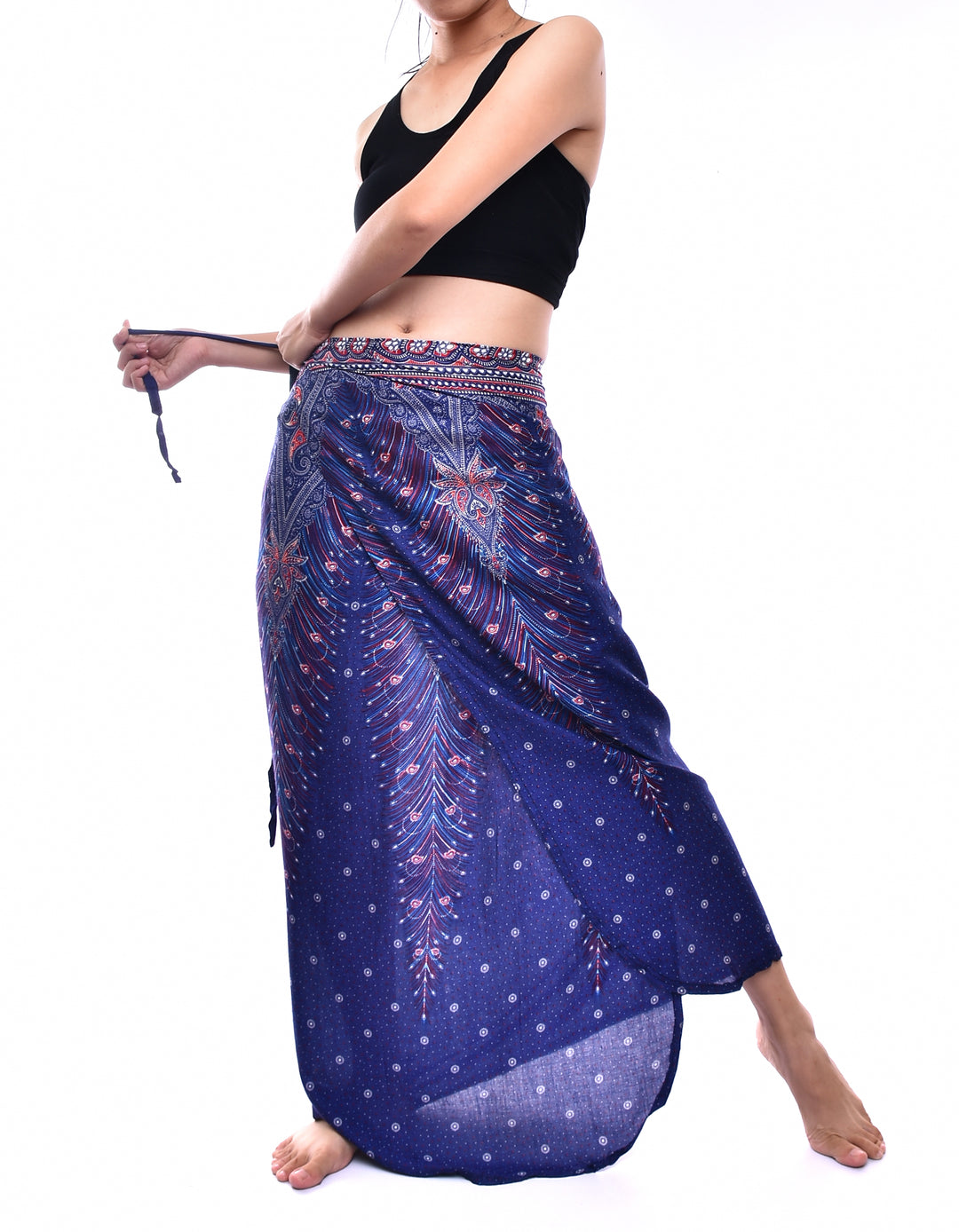 Bohotusk Navy Blue Peacock Sarong Super Soft 150cm x 110cm
