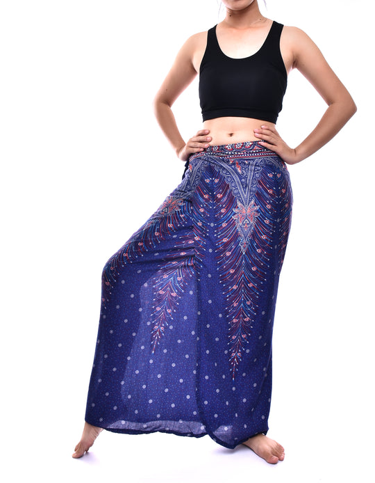 Bohotusk Navy Blue Peacock Sarong Super Soft 150cm x 110cm