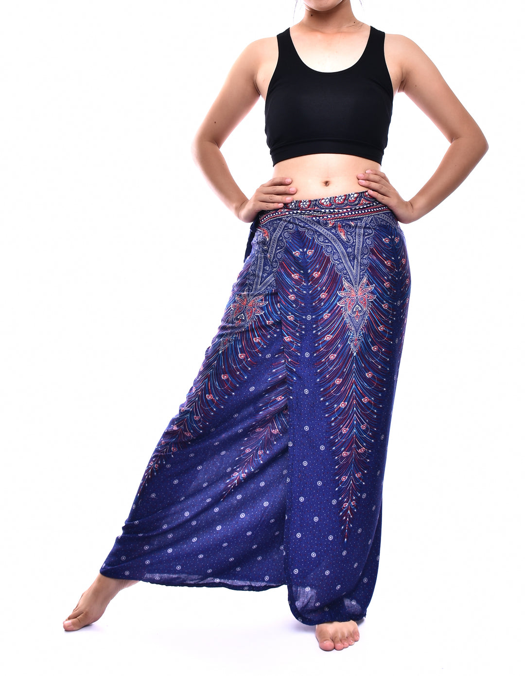 Bohotusk Navy Blue Peacock Sarong Super Soft 150cm x 110cm