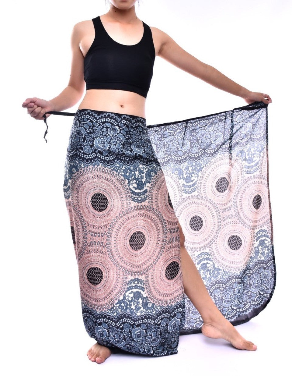 Bohotusk Light Pink & White Sun Glow Sarong Super Soft 150cm x 110cm