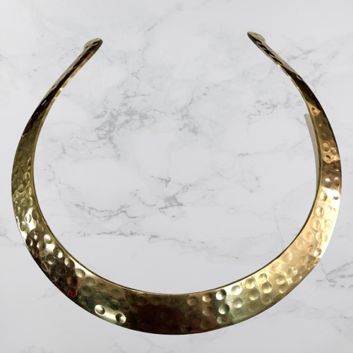 Bohotusk Brass Solid Choker Necklace